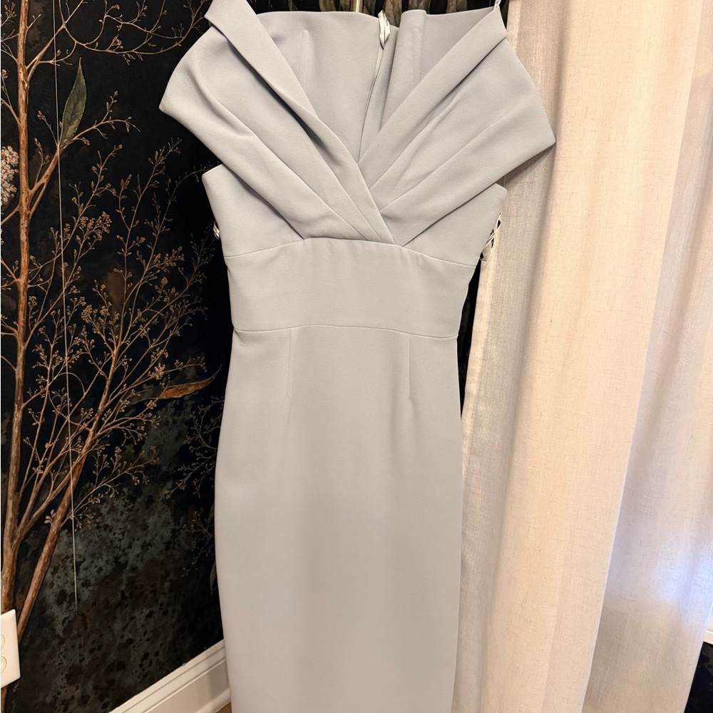 Sophisticated Off-Shoulder Gray Dress